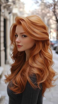 Copper Hair With Tan Skin, Light Copper Hair, Pretty Redheads, Hair Colors For Blue Eyes, Pretty Red Hair, Natural Red Hair