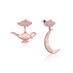 Disney Couture Kingdom Aladdin Genie Lamp in the Night Earrings Rose Gold Available now for fast delivery. Same day dispatch. Free Shipping available. Lowest prices guaranteed. Aladdin Genie Lamp, Disney Stockings, Aladdin Genie, Genie Aladdin, Genie Lamp, Disney Shorts, Growing Up Girl, Disney Couture, Disney Traditions