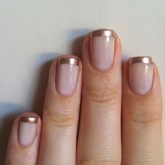 Rose gold French mani Mani Pedi, French Manicure, All Things Beauty, Wedding Nails, French Nails, Manicure And Pedicure