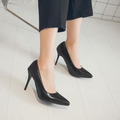 Heels:Approx 9cm Platform:Approx cm Upper Material:Pu Leather Outsole:Rubber If your foot is a little wide and fat, we suggest you choose 1 size larger, pls measure your foot length and choose a correct size. Thank you! Size Chart: Euro/CN 34 = foot length 21.5-22cm (Foot width=8-8.5cm) Euro/CN 35 = foot length 22-22.5cm (Foot width=8.5cm) Euro/CN 36 = foot length 22.5-23cm (Foot width=8.5-9cm Euro/CN 37 = foot length 23-23.5cm (Foot width=9cm) Euro/CN 38 = foot length 23.5-24m (Foot width=9-9.5 Casual Fitted Heels With Round Toe, Casual Round Toe Fitted Heels, Fitted Flat Heel Court Shoes For Fall, Fitted Court Shoes With Flat Heel For Fall, Casual High Heel Court Shoes With Padded Heel, Casual Pointed Toe Court Shoes With Padded Heel, Casual Court Shoes With Padded Heel And Pointed Toe, Casual High Heel Court Shoes For Office, Casual High Heel Court Shoes In Synthetic