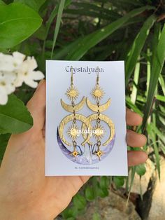 Beautiful lightweight crescent moon earrings 🌙 They are made of brass and they have Hypoallergenic Surgical Stainless Steel earring hooks. Hypoallergenic, Lead Free. All of my jewelry come in a beautiful organza bags so they are perfect as a gift 💛 SHIPPING: Right now I am on a vacation in Thailand 🌞 All the packages I am sending with a TRACKING NUMBER from a beautiful island called Koh Phangan. You can also choose express shipping at checkout to have your package at home in 3-5 business days Handmade Celestial Earrings For Festivals, Celestial Dangle Earrings For Festivals, Celestial Style Dangle Earrings For Festival, Celestial Moon Charm Earrings For Festivals, Bohemian Moon Phase Earrings For Festivals, Goddess Luna, Bohemian Wedding Jewelry, Bohemian Jewelry Gift, Drop Earrings Wedding