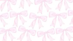 pink bows on white background for wallpaper