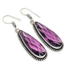 PRODUCT DESCRIPTION: Price: 1 Pieces Quality: AAA Fine Quality Handmade Jewelry Earring African Amethyst Purple Amethyst Mom Love, Silver Jewelry Earrings, Birthstone Earrings, Purple Earrings, Women Earrings, Jewelry Earring, Earrings Women, 925 Silver Earrings, Birthstone Earring