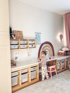 Kids Playroom Design Ideas - Ikea Trofast Playroom, Unisex Playroom, Toddler Desk, Ikea Kids Room, Baby Playroom, Basement Playroom, Kids Playroom Decor, Ikea Kids