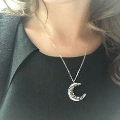 Inspirational Crescent Moon Necklace Celestial Jewelry Crystal | Etsy Black Moon Phase Necklace For Gift, Celestial Black Necklace For Gift, Personalized Black Bohemian Jewelry, Silver Personalized Moon Necklaces, Black Moon Charm Jewelry For Gift, Personalized Moon Shaped Silver Necklaces, Black Moon Shaped Jewelry Gift, Black Moon Shaped Jewelry For Gift, Black Moon-shaped Jewelry For Gift