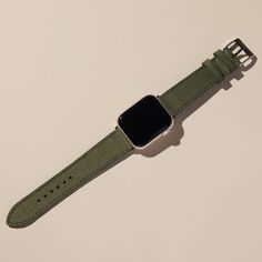 Cordura® Army Green Apple Watch Band - Nickel & Suede Green Apple Watch Band, Green Apple Watch, Safety Pin Jewelry, Nickel And Suede, Fall Camping, City Woman, Sports Jewelry, Everyday Tote, Chic Accessories