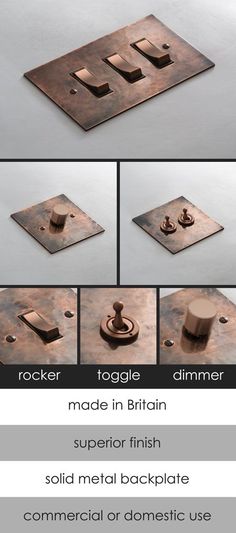 the instructions for how to make an iron door handle and knobs in different styles