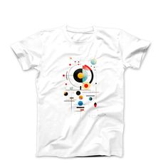 This awesome tee features a reworked illustration based on the original art by Wassily Kandinsky. A Russian painter and art theorist. Kandinsky is generally credited as one of the pioneers of abstraction in western art. This classic unisex jersey short-sleeve tee fits like a well-loved favorite. Soft cotton and quality print will make you fall in love with it over and over again. These t-shirts have ribbed knit collars to bolster shaping. The shoulders have taping for better fit over time. Dual side seams hold the garment's shape for longer. 100% Airlume combed and ring-spun cotton Light fabric (4.2 oz/yd² (142 g/m²)) Side seamed Shoulder-to-shoulder tape and seamed collar Double-needle sleeve and bottom hems Retail Fit - Designed for a more tailored look. If you prefer more room in the bo Artistic Cotton T-shirt With Abstract Print, White Graphic T-shirt For Artistic Expression, Artsy White T-shirt With Artwork, White Graphic T-shirt, Artistic Graphic T-shirt, Custom White Artsy Artwork, Artistic Cotton Art With Graphic Print, Artsy White Graphic T-shirt, White Artsy Art With Graphic Design