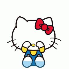 an image of hello kitty with a bow on her head