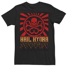 Any Marvel fan will love wearing this Men's Marvel Comics Retro Hail Hydra Graphic Tee. Crewneck Short sleeves FABRIC & CARE Cotton Machine wash Imported Color: Black. Gender: male. Age Group: adult. Hail Hydra, Man Thing Marvel, Comic Collection, Plus Size Activewear, Marvel Fan, Dresses With Leggings, Tshirts Online, Maryland, Marvel Comics