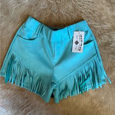 Crazy Train Shorts Small New With Tags Blue Bottoms With Built-in Shorts For Spring, Spring Blue Bottoms With Built-in Shorts, Fitted Turquoise Bottoms For Spring, Trendy Blue Bottoms For Summer, Turquoise Fitted Bottoms For Spring, Chic Light Blue Beach Bottoms, Fitted Light Blue Shorts For Spring, Light Blue Fitted Shorts For Spring, Turquoise Casual Short Bottoms