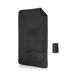 an image of a black garment bag with pockets