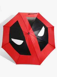 Stay dry by stealing a little bit of the Merc with a Mouth's style. This umbrella features a katana inspired handle and the protecting sleeve features a crossbody strap, just like Wade Wilson's katanas. Best of all? The Deadpool mask print on the umbrella.<br><ul><li style="list-style-position: inside !important; list-style-type: disc !important">Imported</li></ul> Marvel Beast, Deadpool Tumblr, Cloud Lamp Diy, Deadpool Face, Geeky Decor, Deadpool Fan Art, Mini Arcade Machine, Deadpool Drawing, Deadpool Artwork