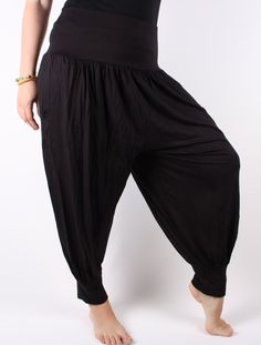 Ultra Soft Combed Cotton Women's Harem Pants in Black Color*High Cut Yoga Pants For Women*Cotton Harem Pants*Comfy Baggy Pants*Beach Pants Arabian Pants, Ninja Pants, Cotton Harem Pants, Black Harem Pants, Pants Comfy, Drop Crotch Pants, Harem Pants Women, Hippie Pants, Boho Pants