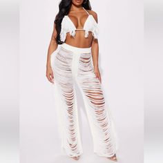 Size Small Includes Top + Pants Never Been Worn (Nwt) Sold Out Online Fringe Pants, Summer Aesthetics, Fashion Nova Pants, Jumpsuit Fashion, Pant Set, Art Clothes, Fashion Nova, Pants Set, Pant Jumpsuit