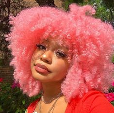 GKtineke Curly Afro Wigs for Black Women - Curly Afro Wig With Bangs Black and Pink Wig Short Afro Kinky Curly Wig 14 Inch Synthetic Hair Replacement Wigs (14 Inch, black and pink) #red #hairstyle Black And Pink Wig, Afro Wigs For Black Women, Short Afro, Afro Wigs, Wig With Bangs, Curly Wig, Wigs For Black Women, Bangs, Black Women