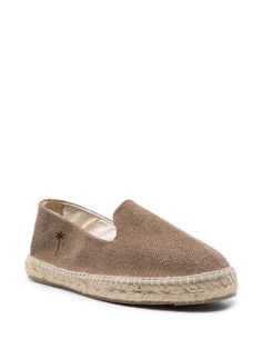 taupe brown canvas round toe embroidered logo to the side branded insole braided raffia sole slip-on stylePlatform 1 in / 2,5 cmGender: MenMaterial: LINING: CANVAS 100%, JUTE 100% OUTER: FABRIC 100% SOLE: RUBBER 100%Color: GreyMade in: ESProduct ID: G96C0VINTAGETAUPE*Import tax/duty will be calculated at checkout (If applicable) Comfortable Brown Slip-on Espadrilles, Espadrille Slip-ons With Rubber Sole And Round Toe, Beige Slip-ons With Woven Sole And Round Toe, Casual Straw Espadrilles With Woven Sole, Brown Slip-on Espadrilles With Woven Sole, Beige Closed Toe Espadrilles With Woven Sole, Beige Espadrilles With Woven Sole And Flat Heel, Straw Espadrilles With Textured Footbed And Round Toe, Beige Slip-on Espadrilles With Textured Sole