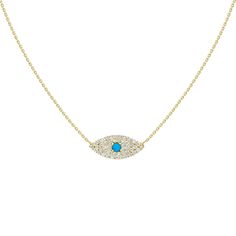 Dainty jewelry is always trending. Easier to layer it up or keep the look simple. An Artisan Carat exclusive design, this high-end 18K Gold Dainty Evil Eye Diamond Necklace is made with the finest 18k gold of your choice, Rose, White, or Yellow, and ethically sourced natural diamonds weighing 0.14 carats. Be bold and wear classic fine jewelry. Authenticity Guaranteed One Year Warranty Ethically Sourced 3% Donated to your Charity Smiles Promised Measurements Weight: 1.02 grams Necklace Length: 17 Exquisite Yellow Gold Necklaces For Everyday Luxury, Modern Yellow Gold Necklace With Gemstone, Modern Gold Jewelry With Diamond Eyes, Wedding Fine Jewelry Necklaces With Diamond Eyes, Wedding Necklaces With Diamond Eyes, Yellow Gold Pendant Jewelry With Diamond Eyes, Fine Jewelry Necklace With Diamond Eyes For Gift, Yellow Gold Gemstone Necklace For Everyday Luxury, Fine Jewelry Necklaces With Diamond Eyes For Gifts