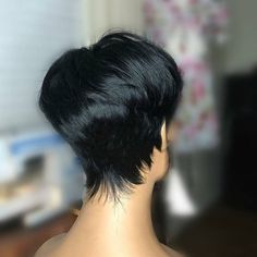 Bob Pixie Cut, Short Pixie Wigs, Bob Pixie, Short Wavy Bob, Pixie Cut With Bangs, Short Hair Black, Wavy Bob, Bouncy Hair, Short Human Hair Wigs