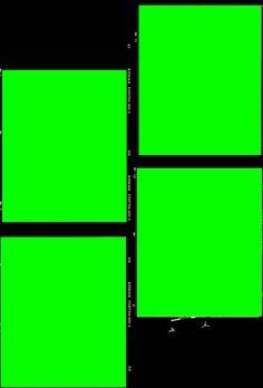 green squares are arranged in the shape of rectangles