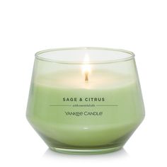 Upgrade the aroma of your space with this Yankee Candle Studio Collection Sage & Citrus 10-oz. Candle Jar. Upgrade the aroma of your space with this Yankee Candle Studio Collection Sage & Citrus 10-oz. Candle Jar. Fragrance notes: lavender, citrus, geranium, lavender, and musk Made with essential oilsDETAILS 3.1"H x 4"W x 4"D Soy wax, paraffin wax 10-oz. Burns up to 40-65 hours Wipe clean Imported Size: One Size. Color: Green. Gender: unisex. Age Group: adult. Citrus Candle, Glass Candles, Candle Studio, Aroma Essential Oil, Essential Oil Scents, Fragrance Diffuser, Small Jars, Everyday Moments, Colorful Candles