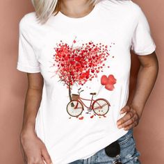 Perfect Gift For Valentine's Day. It's Brand New*White With Red Hearts*Material Is Syntetic And Cotton! Casual Heart Print T-shirt For Spring, Casual Red T-shirt With Heart Graphic, White Heart Print T-shirt For Summer, Red Heart Print Casual Top, Red Tops With Heart Graphic For Spring, Red Heart Graphic Top For Spring, Casual Red Heart Print Top, Casual Red Top With Heart Print, Trendy Red Printed T-shirt