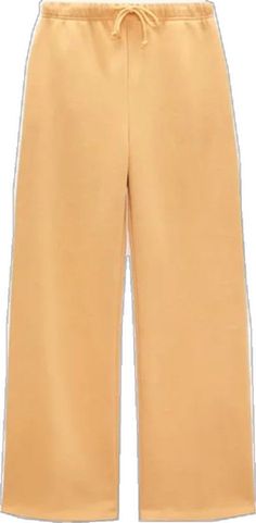 Orange Pants For Fall Loungewear, Orange Trousers For Loungewear, Orange Cotton Sweatpants With Pockets, Orange Sweatpants With Pockets For Loungewear, Orange High-waisted Loungewear Pants, Casual Zara Sweatpants, Orange High-waisted Pants For Loungewear, Orange High-waisted Lounge Pants, Zara Sweatpants For Fall