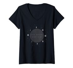 PRICES MAY VARY. Trendy Graphic Apparel 19VLIN03396A-008 Lightweight, Classic fit, Double-needle sleeve and bottom hem Graphic Apparel, New Moon, Branded T Shirts, Trendy Outfits, V Neck T Shirt, Top Styles, Fashion Branding, Topshop, Moon