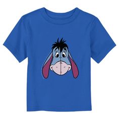 Now babies can stroll with Christopher Robin through Hundred Acre Wood and join all their favorite classic characters in this officially licensed Disney Winnie the Pooh Eeyore Large Portrait Toddlers' Graphic T-Shirt! This adorable design features a large portrait of Eeyore with a slight smile on his face printed across the front. Your little one will love this new graphic apparel almost as much as Winnie the Pooh loves his honey! Winnie The Pooh Eeyore, Classic Characters, Trending Graphic Tees, Mickey Mouse Shorts, Christopher Robin, Sleeve Packaging, Graphic Tee Design, Graphic Apparel, Toddler Boy Outfits