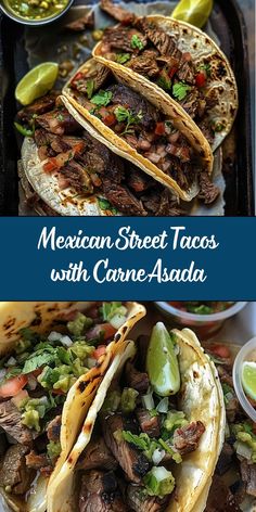 mexican street tacos with carne asada