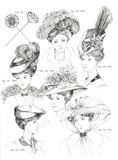 Hats styles around 1906-1910