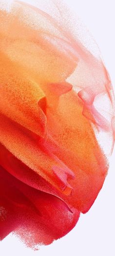 an orange and red painting with white background