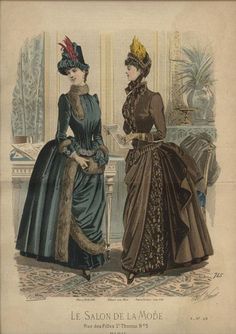 Le Salon de la Mode 1885 1880s Fashion Women, 1889 Fashion, Pictures Of Winter, 1890 Fashion, Victorian Winter, Historical Sewing