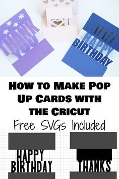 how to make pop up cards with the crict free svg included