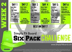 an advertisement for the six pack challenge