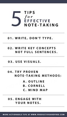 five tips for effective note - taking with the text 5 tips to effective note - taking