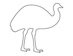 an ostrich is standing in the outline