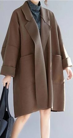 Loose Women Coat Winter Wool Coat Plus Coat 2020, Plus Size Coat, Coat Plus Size, Wool Winter Coat, Cashmere Fabric, Wool Coat Women, Long Coat Women, Women Coat, Plus Size Coats