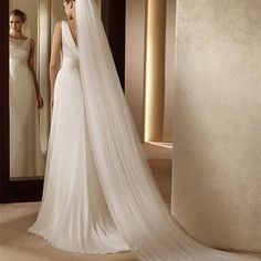 Elegant 3 Meters 2 Layer Wedding Veil White - My Online Wedding Store Beautiful Veil, Long Veil, Bridal Veils, Brides Wedding Dress