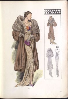 an illustration of a woman's dress and coat