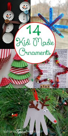 christmas crafts for kids that include handmade ornaments and snowman ornament decorations