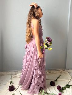 For perfect fit please add your girl's exact waist measurement and desired length from waist down  to the comment field during the order placement. Bridesmaid Tulle Dress, Kids Bridesmaid Dress, Bridesmaid Tulle, Girls Tulle Dress, Boho Kids, Flower Girl Dresses Tulle, Infinity Dress, Full Circle Skirts, Waist Measurement