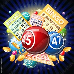 a red ball with numbers and symbols on it, surrounded by other casino related items