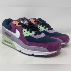 Nike Air Max 90 Nrg Joker Purple Black Green Sneakers Dm0035-500 Men Size 10.5 Brand New - No Box Comes From Pet And Smoke Home Purple Lace-up Sneakers For Light Sports, Sporty Purple Sneakers With Boost Midsole, Custom Purple Sneakers For Light Sports, Purple Custom Sneakers For Light Sports, Purple Low-top Running Shoes For Streetwear, Sporty Purple Sneakers For Streetwear, Nike Purple Sporty Sneakers, Purple Nike Sporty Sneakers, Nike Sporty Purple Sneakers