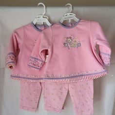 Twins Lot Of 2 First Impressions Infant Sets Size 6/9 Month Please Reach Out With Any Questions. (Bx1) Jeggings Outfit, Crochet Crown, Dress Up Outfits, Button Sweater, Long Sleeve Onesie, Gingham Check, Girl Stuff, First Impressions