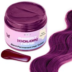 violetgarnet Red Purple Hair Dye, Hair Dye No Bleach, Violet Hair Dye, Dark Violet Hair, Ruby Red Hair, Color Depositing Conditioner, Healthy Hair Colors, Vegan Hair Dye, Violet Hair Colors