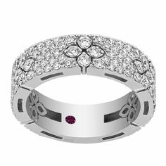 Check out the deal on Roberto Coin Love in Verona Diamond Pave Band Ring in 18K White Gold at Borsheims Luxury 14k White Gold Rings With Pave Setting, Luxury Ruby Ring With Pave Setting For Wedding, Luxury Ruby Wedding Ring With Pave Setting, Classic Multi-stone Diamond White Diamond Ring, Luxury Wide Band Diamond White Diamond Ring, Luxury Wide Band Diamond Ring With Diamond Cut, Luxury White Diamond Ring With Wide Band, Luxury White Diamond Ring With Round Band, Luxury White Gold Ruby Ring With Pave Setting