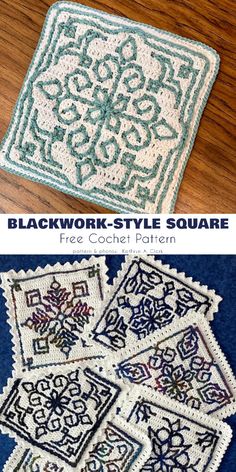 blackwork - style square is shown on the floor and in front of it, there are