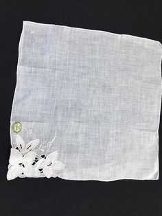 Make sure to check out all of the vintage items in my eBay store including lots of great hankies/handkerchiefs. I gladly combine shipping, and I do ship internationally. This is a vintage white on white Madeira floral ladies' hankie/handkerchief. New with tags. Carol Stanley. It measures approximately 12" x 12". A few light stains. These make great wedding favors. 185HK Track Page Views With Auctiva's FREE Counter Floral Embroidered Handkerchiefs For Spring Wedding, Spring Wedding Handkerchiefs With Floral Embroidery, White Wedding Handkerchiefs For Summer, Formal White Embroidered Handkerchiefs, White Flower-shaped Handkerchiefs As Gift, Summer White Handkerchiefs Gift, Vintage Wedding Handkerchiefs For Summer, Vintage White Handkerchiefs For Spring, White Handkerchiefs As Spring Gifts