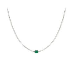 Jenny Emerald Diamond Necklace-Princess Jewelry Shop 4 Diamond Necklace, Emerald Diamond Necklace, Diamond Ear Cuff, Princess Jewelry, Diamond Tennis Necklace, Gemstone Bangle, Bezel Set Diamond, Tennis Necklace, Charm Rings